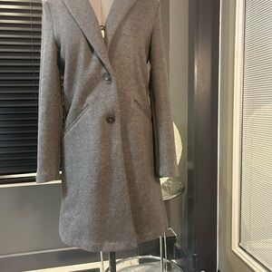 Gray Wool Blend Coat